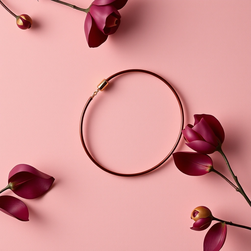 Bracelet Ancre Rouge Or Jaune