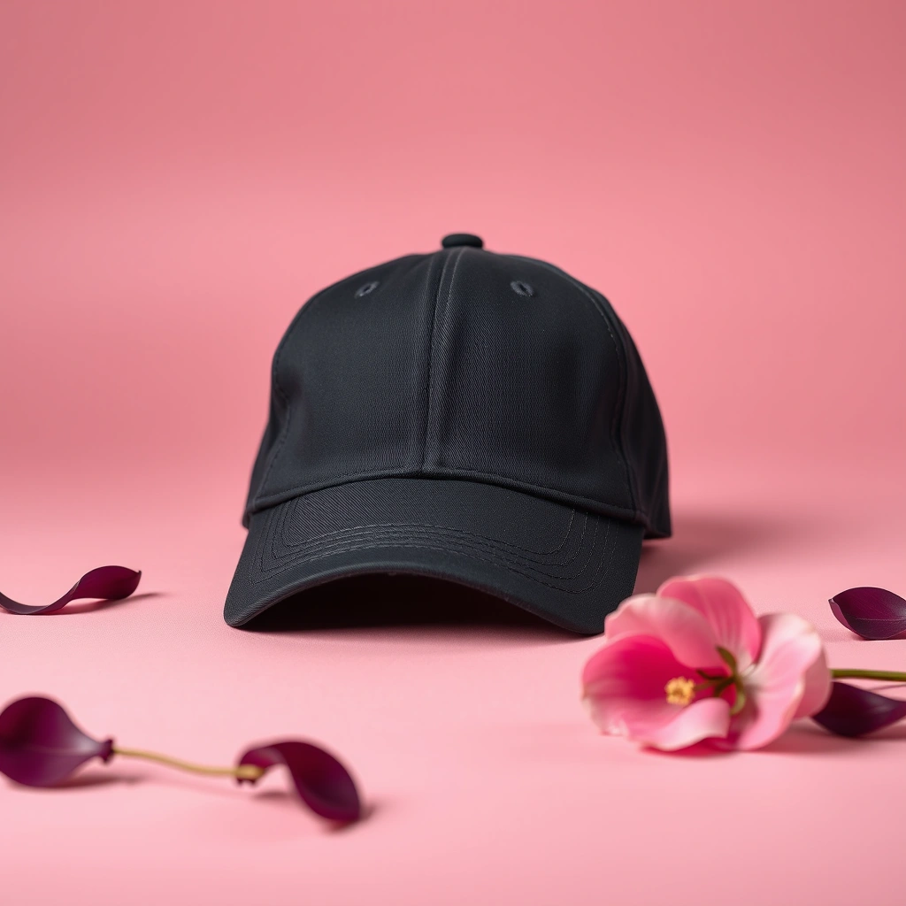 Casquette de baseball en tissu jacquard FF noir