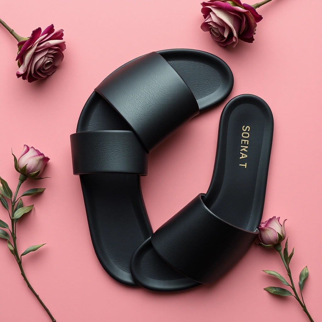 Sandales Chypre Noir & Blanc Crème